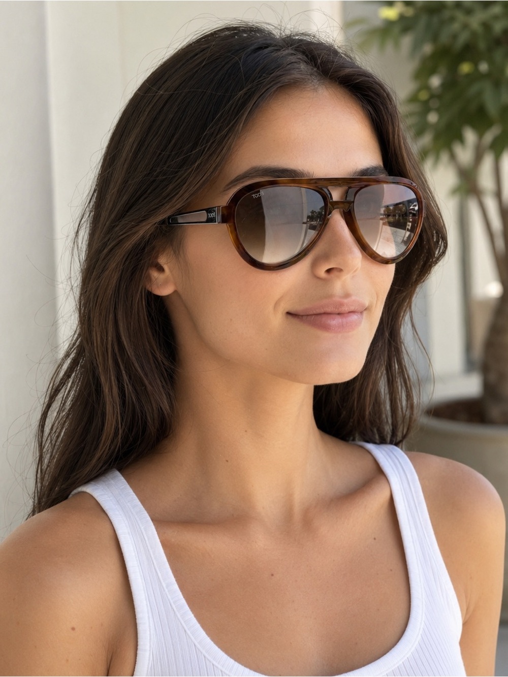 Tod’s TO12 25N Aviator Sunglasses Tortoise Brown Made in Italy 100% Auth